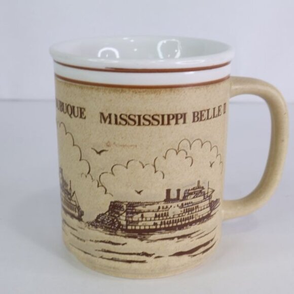 Vintage Riverboat  Mug Mississippi Belle II Spirit of Dubuque Quad City Queen - Picture 2 of 6